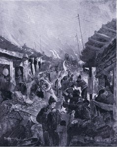 De plundering van Peking door de rebel Li 1644 AD door Henry Charles Seppings Wright